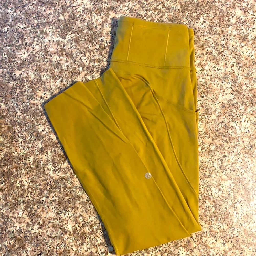 Chartreuse Lululemon High-Rise Align Leggings